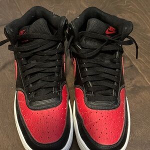Nike Red and Black High-Top Sneakers- like new